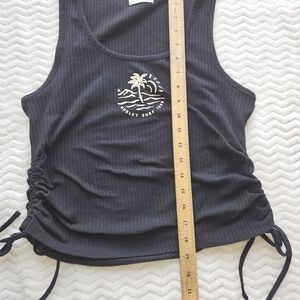 Hurley Black Tank with Palm Graphic